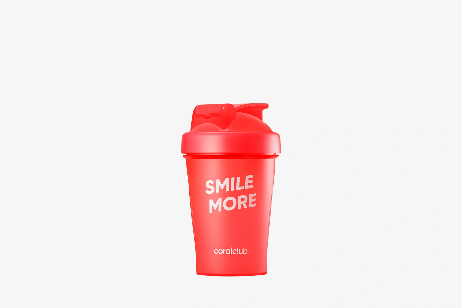 Shaker 400 ml Coral Club Smile more červený